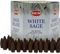 Anémone - Backflow Hem prémium - Cônes Naturels et Boisés - Lot de Boîtes (Sauge Blanche, 3 Boîtes)