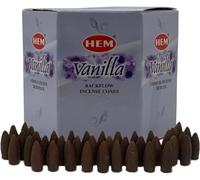 Anémone - Backflow Hem prémium - Cônes Naturels et Boisés - Lot de Boîtes (Vanille, 1 Boîte)
