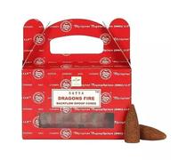 Anémone - Backflow SATYA prémium - Cônes Naturels et Boisés - Lot de Boîtes (Feu de Dragon, 3 boîtes)