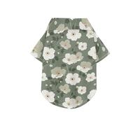 Anemone Coronaria Chemise d'été boutonnée pour chien Motif floral Gris Taille XXL
