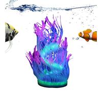 Anémone de mer Décorations pour aquarium | Anémone de mer en silicone - Décoration lumineuse sous la lumière pour aquarium d'eau douce et salée