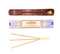 Anémone - Encens SATYA prémium - Bâtonnets Naturels et Boisés - Lavander + Porte Encens