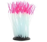 Anémone Phosphorescente pour Aquarium, Ornement Réaliste en Silicone Rose | Souple, Ne Raye Pas les Poissons, Ne Se Décolore Pas, Eau Douce et Salée