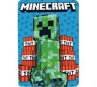 anemone Plaid Polaire Minecraft Officiel 100 x 140 cm - 100% Microfibre Couverture Doux et Chaud (B)