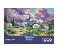 Anémone Puzzle 1000 Pieces Cadeau Unique Plante Fiori Bellissimo Jeu Éducatif Challenge Toy À De Qualité Supérieure Peinture Art pour Adultes Et Enfants 70x50cm/1000pcs