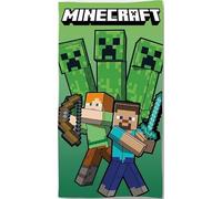 anemone Serviette de Bain Minecraft Coton - Drap de Plage 70 x 140 cm (A)