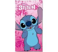 anemone Serviette de Bain Stitch en Coton - Drap de Plage - Serviette de Plage 70 x 140 cm - Disney (Rose et Bleu)