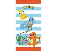anemone Serviette de Plage Coton Pokémon 70x140 cm - 320 GSM Douce et Absorbante - Serviette de Bain Enfant Adulte - Pikachu Dresseur Piscine Voyage Cadeau (B)