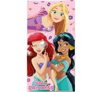 anemone Serviette de Plage Coton Princesse Disney 70x140 cm - 320 GSM Douce et Absorbante - Serviette de Bain Enfant Fille - Magie Rêve Piscine Voyage Cadeau (A)