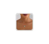 Aneneiceera Collier Pendentif En Cristal Vert Minuscule Collier Ras Du Cou En Strass Argent Collier Chaîne Invisible Transparente Émeraude Collier Ligne De Pêche Cz Bijoux En Chaîne Pour Femmes