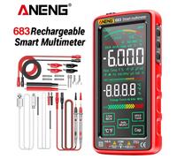 ANENG 683 multimètre intelligent haut de gamme tactile 6000 points multimètre Test multitesteur Rechargeable testeur de tension AC/DC outil de courant 683 Black Pro