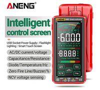 ANENG 683 testeur multimètre intelligent haut de gamme tactile Rechargeable 6000 points multimètre Test multitesteur AC/DC tension courant outil 683 Red Pro