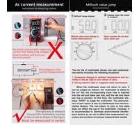 ANENG AN113D Digital Multimeter Electrical Meter 6000 Counts DC/AC Current Voltage Tester Meters True RMS Auto Ranging LCD Display Temperature Measurement