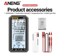 ANENG-Multimètre numérique intelligent 620A 6000 points,testeurs de ul,True RMS,puzzles électriques automatiques,compteur d'itance,température - Type 620A black #B