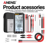 ANENG-Multimètre numérique intelligent 620A 6000 points,testeurs de ul,True RMS,puzzles électriques automatiques,compteur d'itance,température - Type 620A black pro #A