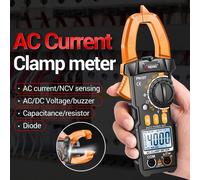 ANENG PN107 Pince de mesure numérique CAT II 600V AC Voltage Multimeter Tester 4000 Counts Amp Voltage Tester Measures AC/DC Current AC Voltage Resistance Capacitor Diodes Electrican Tools Non-Contact