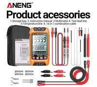 Aneng Sz02 9999 Comptes Multimètre Numérique Intelligent True Rms Compteur De Capacité Électrique Automatique Testeurs De Transistor De Résistance À La Température - Type Sz02 Orange Pro