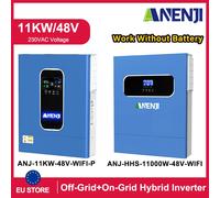 ANENJI 11KW onduleurs solaires hybrides 48V 220V MPPT onduleur Wifi marche/arrêt réseau inverseur solaire hybrido pour panneau solaire appareil ménager ANJ-11000W-48V-WIFI