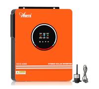 Anern 4200W Onduleur Hybride 24v DC à 230v AC, Off Grid Onduleur Solaire Hybride Onde Sinusoïdale Pure avec 120A MPPT régulateur de Charge PV Maximum 450V, Installation Solaire avec Module Wi-FI