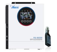 Anern Inverseur Hybride 6500W 48V CC à 220-240V CA, Onduleur Solaire Autonome, ContrôLeur De Charge Mppt 120 A IntéGré, Entrée PV Unique, Double Sortie CA, Peut Fonctionner Sans Batterie