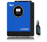 Anern Onduleur Hybride Solaire 4KW 2KW DC 12V/24V vers AC 220V/230V, Double Tension Onduleur Hors Réseau avec Chargeur Solaire MPPT 100A,BMS pour Communication avec Batteries,PV 55V-500VDC