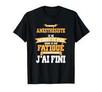 Anesthésiste Je ne m'arrête Pas Cadeau Anesthésie Humour T-Shirt, Homme, Noir, 3XL