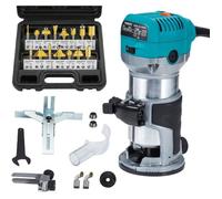 Anesty 710W Affleureuse Défonceuse Trimmer Router Fraiseuse Électrique Outil à Bois