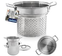 ANETT Insert de cuisson à pâtes en acier inoxydable 8 l 24 cm Argenté Capacité 8 kg Poids 769 g