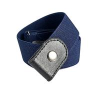 Anevous 1 ceinture élastique invisible pour femme, réglable, ceinture extensible avec boucle plate, ceinture tressée pour jeans, pantalons, robes, femmes et hommes, bleu, taille unique