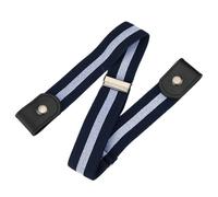 Anevous 1 ceinture réglable sans boucle pour homme ou femme - Ceinture élastique sans boucle - Ceinture invisible réglable - Ceinture extensible pour pantalon en jean - Bleu et blanc