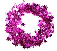 Anevous 1 guirlande de petites étoiles de 7,5 m, guirlande d'étoiles, guirlande en fil métallique, facile à suspendre, décoration de Noël, décoration de Noël, fête, mariage, rouge rose