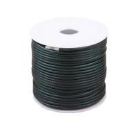 Anevous 1 rouleau d'environ 21 m x 1,5 mm - Corde cirée ronde tressée en nylon - Pour bijoux et bracelets, projets de bricolage, perles, bijoux - Longueur / couleur au choix - Vert foncé