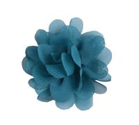 Anevous 10 pièces de patchs de fleurs en mousseline, appliques de fleurs, morceaux de tissu à coudre, accessoires décoratifs pour vêtements, couture DIY, artisanat, bandeaux, bleu foncé