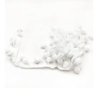 Anevous 20 yard x 1,5 cm - Bordure à pompons pour bricolage - Ruban décoratif avec pompons - Pour bricolage, vêtements, costumes, décoration, blanc