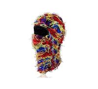 Anevous Cagoule tricotée avec 1 trou, masque de ski d'hiver coupe-vent chaud pour femme, homme, moto, ski, cyclisme, extérieur, coloré, Taille unique