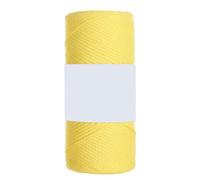 Anevous Fil de coton, fil à crochet, 2 mm x 150 m, laine de coton pour crochet, fil à tricoter, brillant et doux pour la peau, fil pour bricolage, décoration, 1 pelote d'environ 150 g, jaune