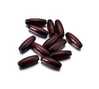 Anevous Lot de 100 perles ovales en bois - 2,5 mm - En vrac - Avec trou - Pour le bricolage des boucles d'oreilles, la fabrication de bijoux, des bracelets, des colliers - Bleu rouge