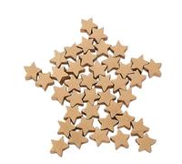 Anevous Lot de 200 perles en bois à enfiler en forme d'étoile à cinq branches - Perles en bois en vrac - Perles en bois pour bricolage, fabrication de bijoux, artisanat, bracelets, bijoux - Doré - 15