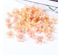 Anevous Lot de 50 mini fleurs artificielles pour le bricolage, petites marguerites, fleurs artificielles en soie, fleurs décoratives pour bricolage, mariage, fête, bricolage, orange, B