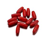 Anevous Lot de 750 perles ovales en bois - 2,5 mm - En vrac - Avec trou - Pour le bricolage des boucles d'oreilles, la fabrication de bijoux, des bracelets, des colliers - Rouge