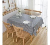 Anevous Nappe en toile cirée lavable et imperméable - 140 x 160 cm - En plastique facile d'entretien - Élégante nappe pour salle à manger, salon, balcon, jardin - Noire