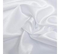 Anevous Satin de 2 m x 150 cm - Tissu à Coudre Vendu au Mètre - D'Ameublement Uni pour Vêtements de Mode, Cadeau, Artisanat, Décoration - Blanc