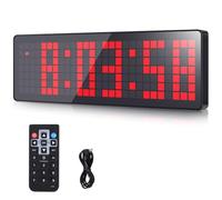 AnExer Horloge Numérique Timer Sport Pixel LED Large Display Minuteur Mural Télécommande