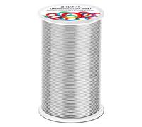 Anezus Fil d'aluminium de 152 m, calibre 18, argenté, pliable, flexible, antirouille, ne ternit pas, idéal pour la fabrication de bijoux, la sculpture, le perlage, l'arrangement floral, l'artisanat