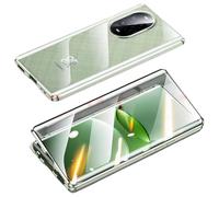 ANFAIRLACE Coque Compatible avec Huawei Nova 13 Pro, Adsorption Magnétique Étui 360 Protection Housse Devant Retour Verre Trempé Aluminium Cadre Case, Vert