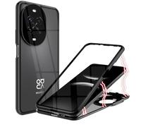 ANFAIRLACE Coque Compatible avec Huawei Nova 14 Pro, Adsorption Magnétique Étui 360 Protection Housse Devant Retour Verre Trempé Aluminium Cadre Case, Noir