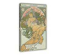 ANFOTCM Alphonse Marie Mucha, At The Latin Quarter, Poster Impression sur toile pour chambre d'adolescents (50 x 75 cm)