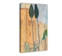 ANFOTCM Amedeo Modigliani, Cyprès et Maisons à Cagnes, Poster pour chambre Esthétique Toile murale et impression 40 x 60 cm