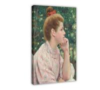 ANFOTCM Federico Zandomeneghi, Fantasticheria, portrait d'une jeune fille, impression sur toile pour la maison, l'école, le bureau, 30 x 45 cm