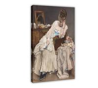 ANFOTCM Impression sur toile « Memory And Regrets » d'Alfred Stevens, décoration murale pour salon, chambre à coucher (50 x 75 cm)